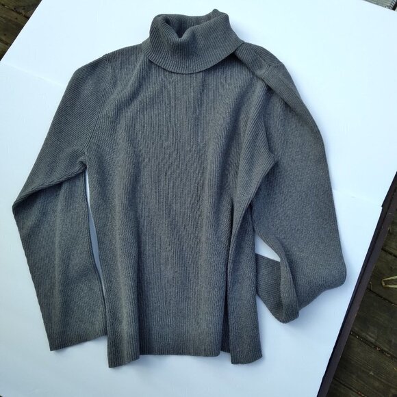 Style&co. Grey Ribbed Turtleneck ~ Classic Neutral Wardrobe Staple Sz XL - Picture 8 of 8